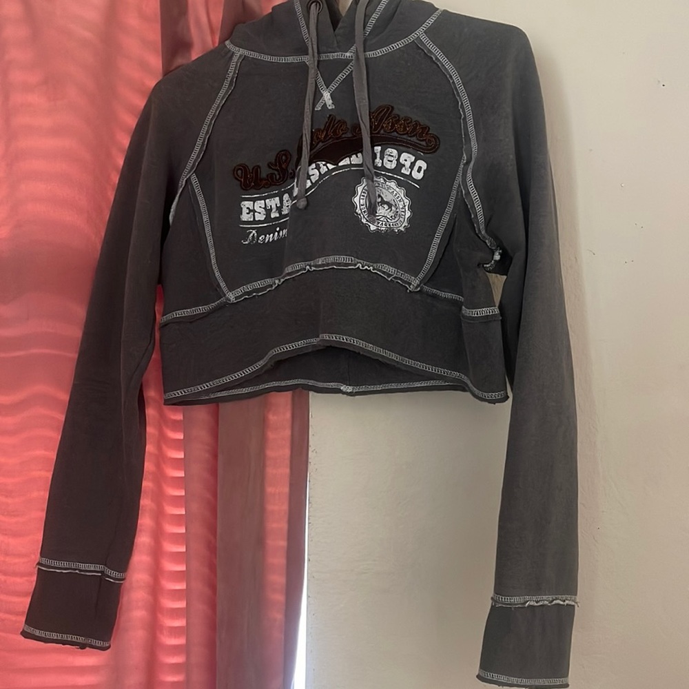 Cropped vintage Polo sweater